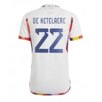 Belgia Charles De Ketelaere #22 Fotballklær Bortedrakt VM 2022 Kortermet